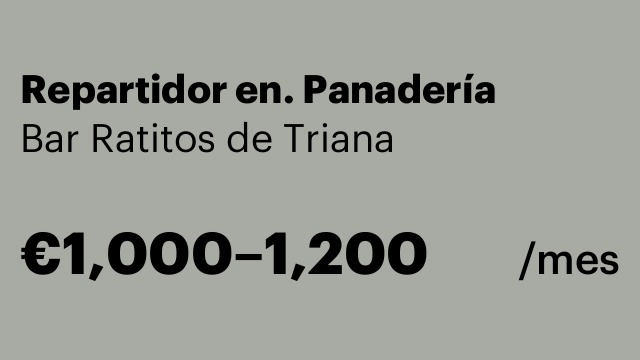 Repartidor en. Panadería