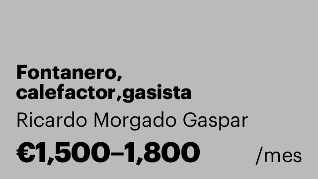 Fontanero, calefactor,gasista