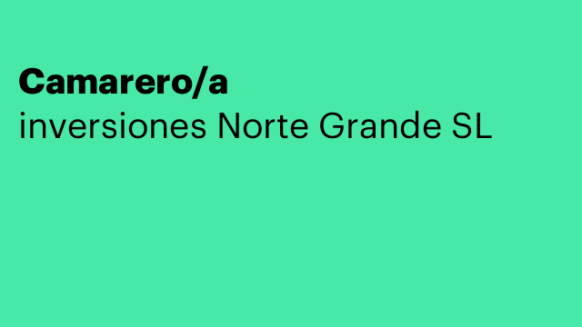 Camarero/a