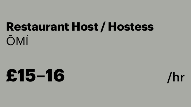 Restaurant Host / Hostess