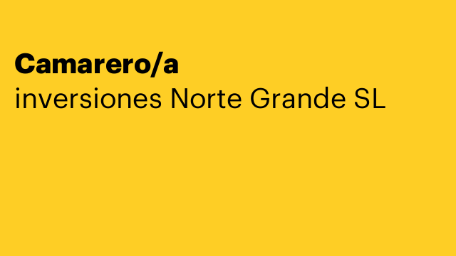 Camarero/a