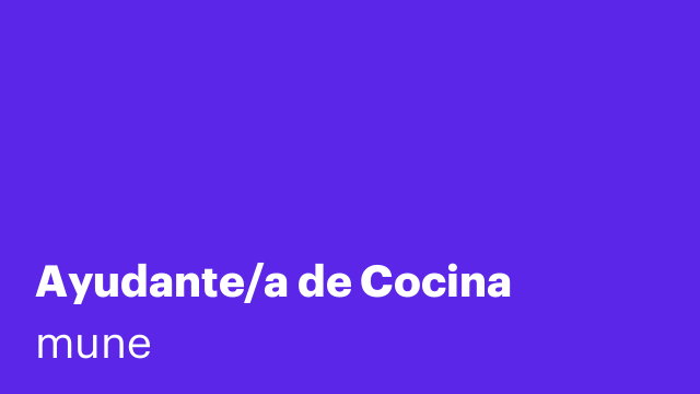 Ayudante/a de Cocina
