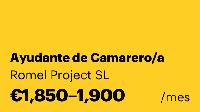 Ayudante de Camarero/a