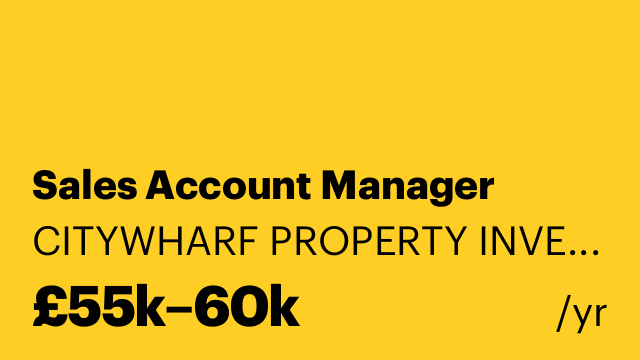 Sales Account Manager