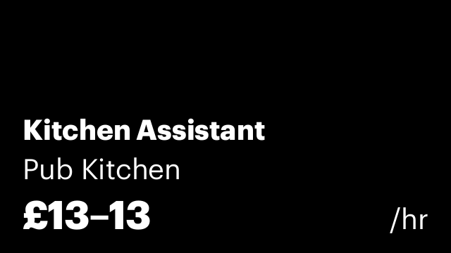 Kitchen Assistant