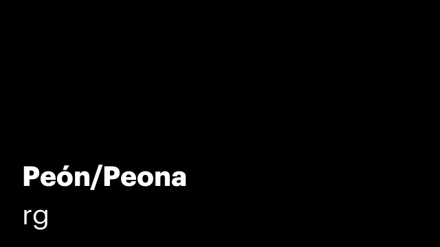 Peón/Peona