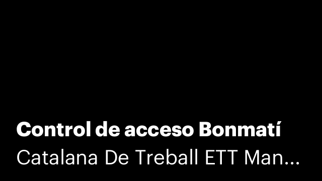 Control de acceso Bonmatí