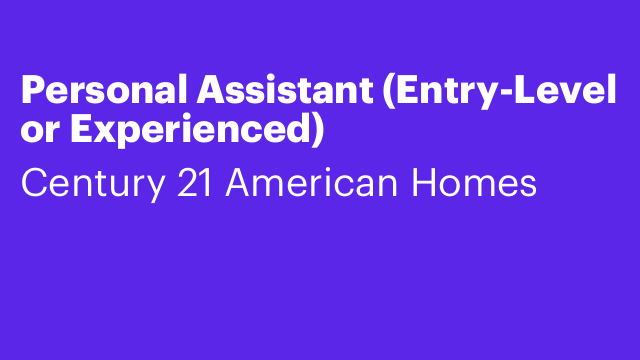 Personal Assistant (Entry-Level or Experienced)