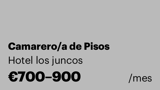 Camarero/a de Pisos