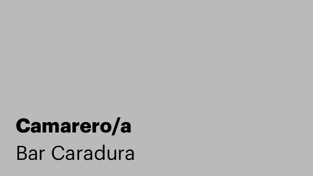 Camarero/a