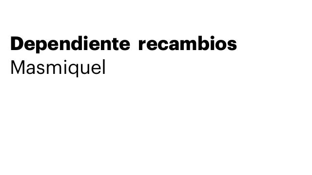 Dependiente  recambios