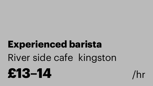 Experienced barista