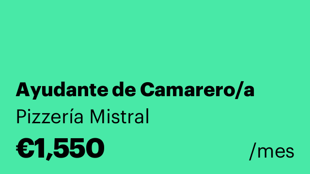 Ayudante de Camarero/a
