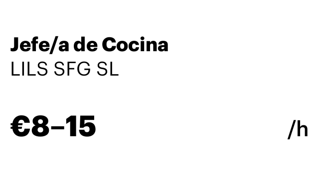 Jefe/a de Cocina