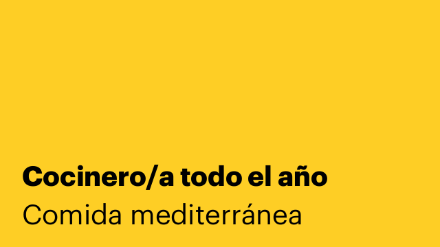 Cocinero/a todo el año