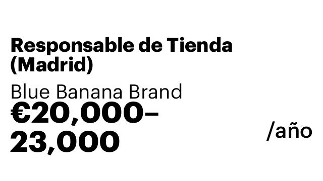 Responsable de Tienda (Madrid)