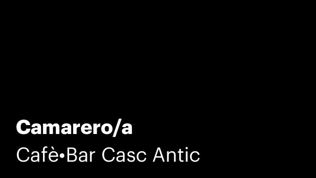 Camarero/a