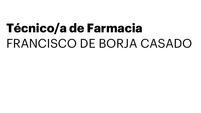 Técnico/a de Farmacia