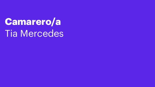 Camarero/a