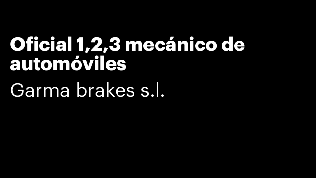 Oficial 1,2,3 mecánico de automóviles
