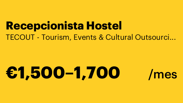 Recepcionista Hostel