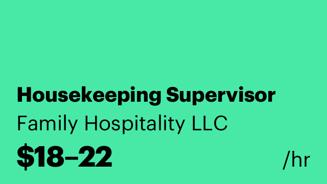 Housekeeping Supervisor