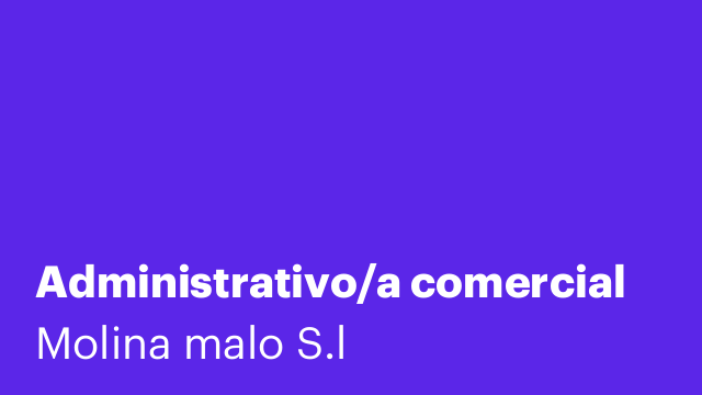 Administrativo/a comercial
