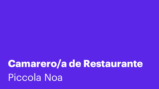 Camarero/a de Restaurante