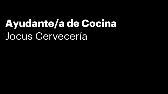Ayudante/a de Cocina