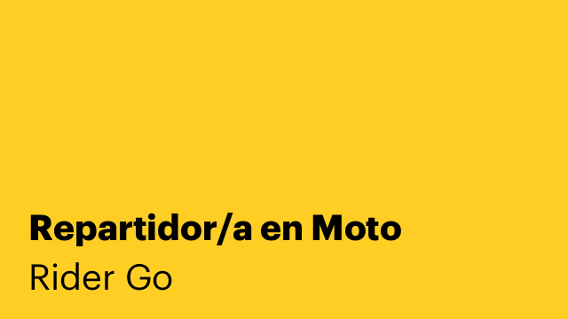 Repartidor/a en Moto