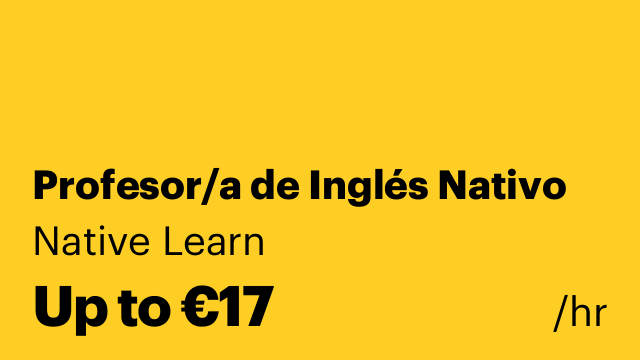 Profesor/a de Inglés Nativo