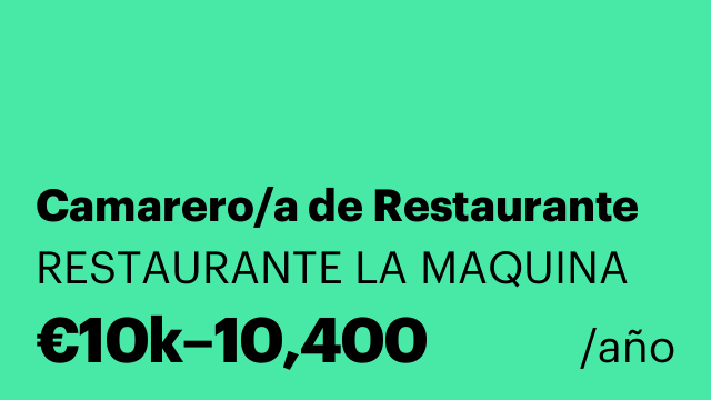 Camarero/a de Restaurante