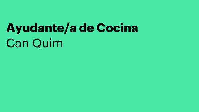 Ayudante/a de Cocina