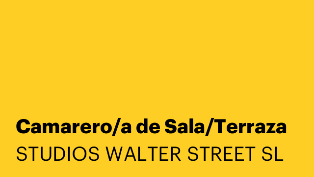 Camarero/a de Sala/Terraza