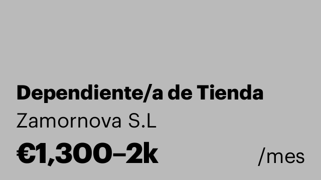 Dependiente/a de Tienda