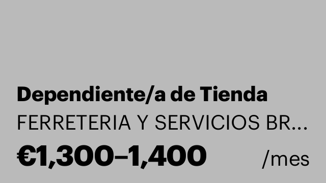 Dependiente/a de Tienda