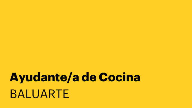 Ayudante/a de Cocina