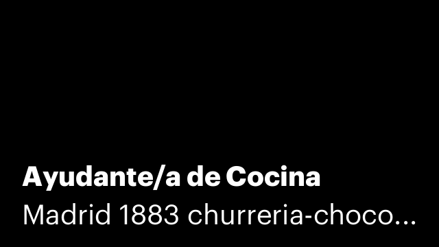 Ayudante/a de Cocina