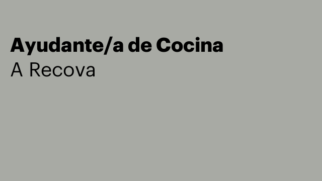 Ayudante/a de Cocina