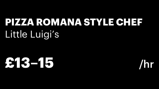 PIZZA ROMANA STYLE CHEF