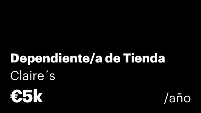 Dependiente/a de Tienda