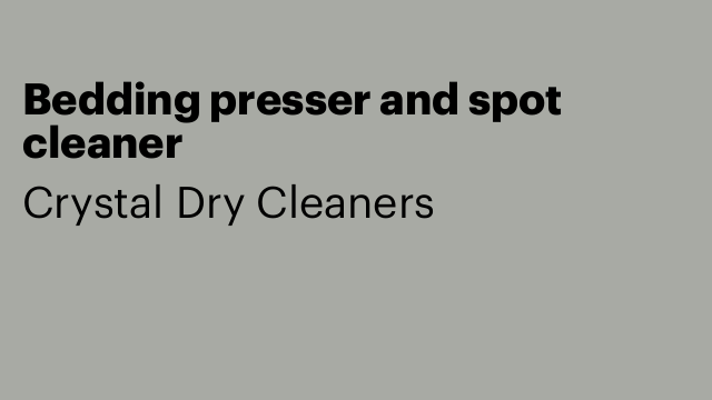 Bedding presser and spot cleaner