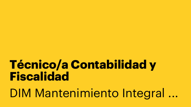 Técnico/a Contabilidad y Fiscalidad