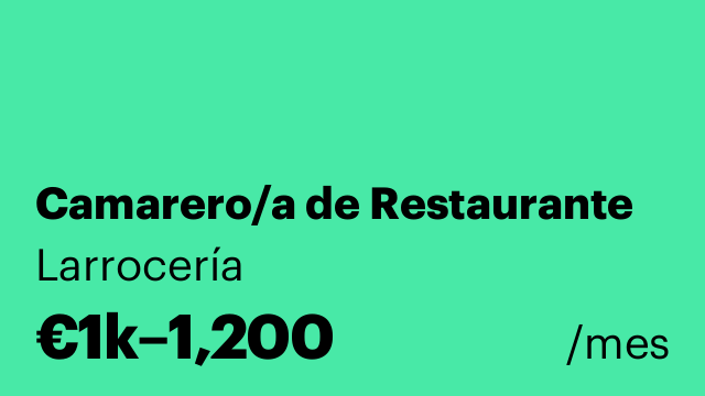 Camarero/a de Restaurante