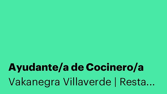 Ayudante/a de Cocinero/a