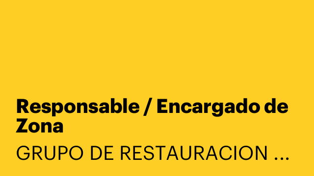 Responsable / Encargado de Zona