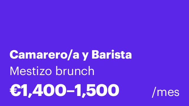 Camarero/a y Barista