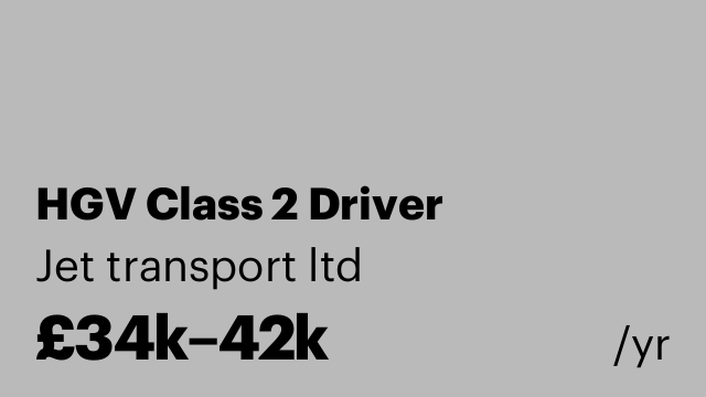 HGV Class 2 Driver