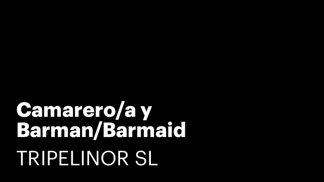 Camarero/a y Barman/Barmaid