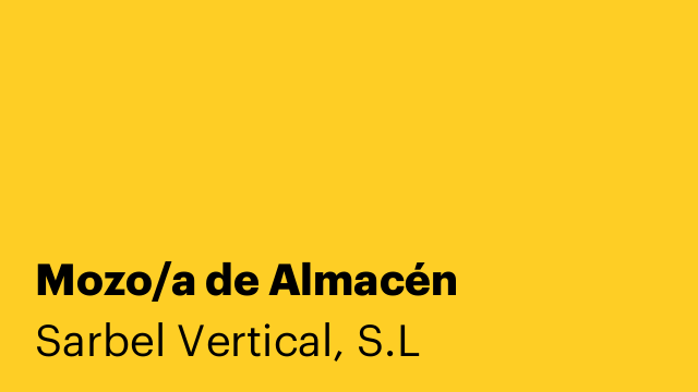 Mozo/a de Almacén